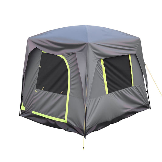 SUV Tent For Camping, 10FT L X 8FT W, Waterproof PU2000mm Spacious Double Layer Design For 5-8 Person, SUV Camping Tent With Mesh Windows, Includes Rainfly & Storage Bag, For Outdoor Activities