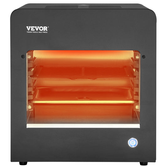 Electric Steak Grill, 1800W Smokeless Infrared Electric Broiler, 1450°F Stainless Steel Steak Cooker With 6-Tier Adjustable Rack, Electric Infrared Grill For BBQ, Toast, Grill, Indoor