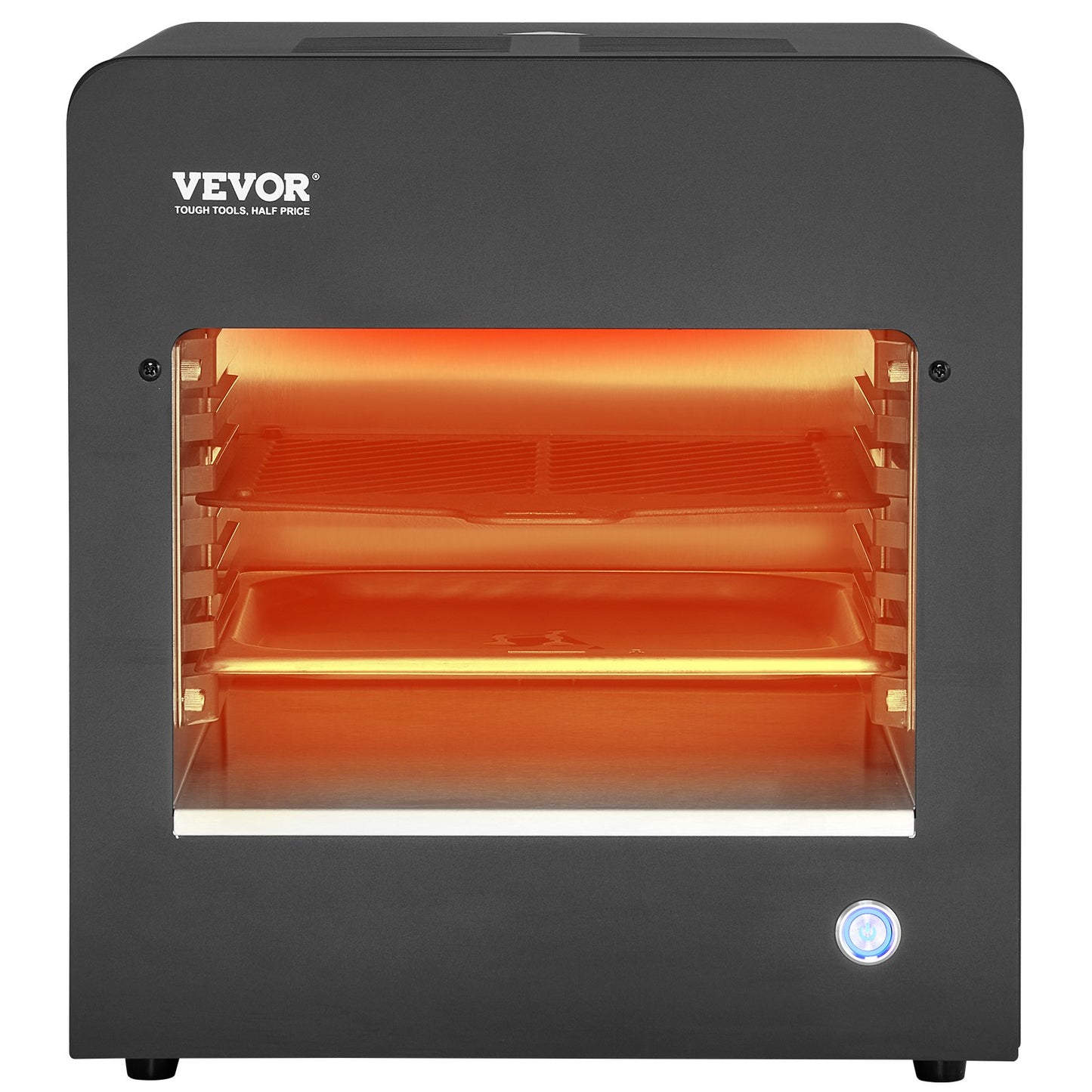Electric Steak Grill, 1800W Smokeless Infrared Electric Broiler, 1450°F Stainless Steel Steak Cooker With 6-Tier Adjustable Rack, Electric Infrared Grill For BBQ, Toast, Grill, Indoor
