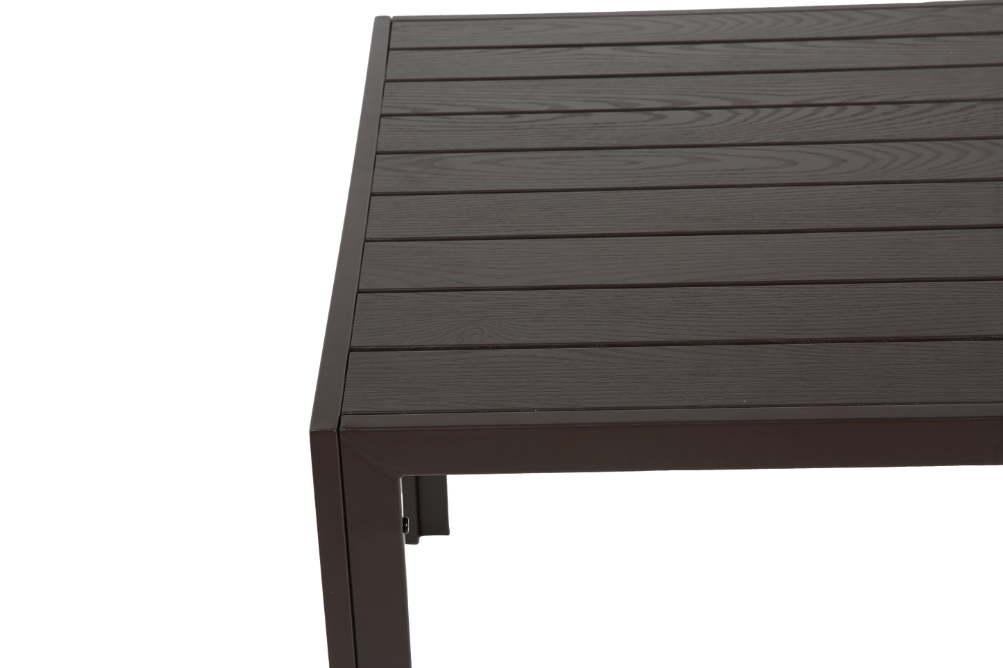 7 Pieces Patio Dining Set,  Outdoor Furniture Table And 6 Textilene Chairs, Outdoor Furniture With Rectangular Table And 6 Stackable Chairs Family Conversation Set For Garden Backyard Deck-Brown