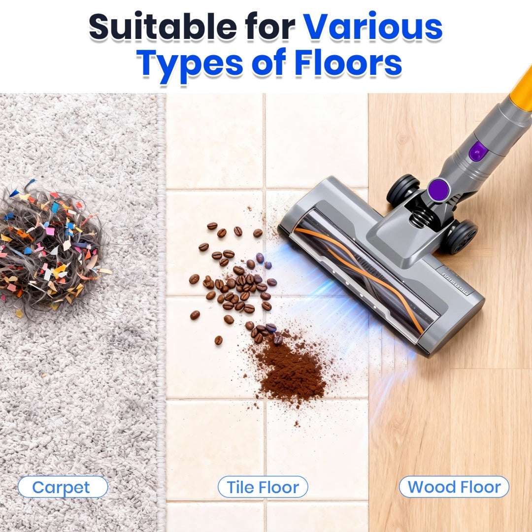 Cordless Vacuum Cleaner, Lightweight Stick Vacuum Household Anti-tangling And LED Light, Powerful Rechargeable Wireless Vacuum Cleaner