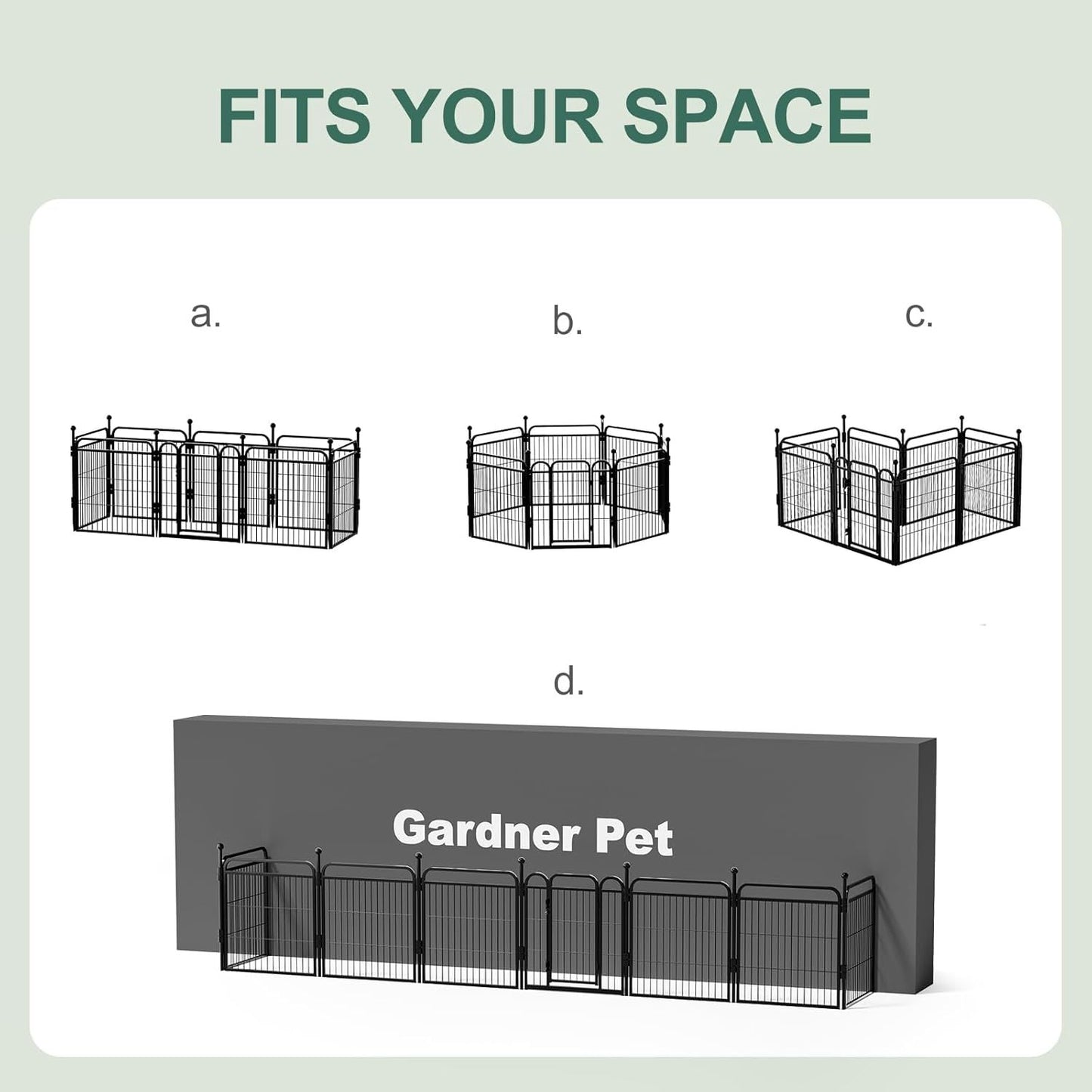 Gardner Pet Dog Fence Indoor And Outdoor Small And Medium Dog Foldable With Gravity Automatic Lock Pet Activity Fence