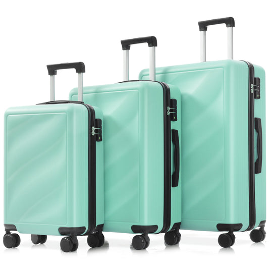 Luggage Set 3 Piece, Lightweight Durable ABS Suitcases With Spinner Wheels And TSA Lock, Carry-on & Checked Travel Luggage 20-24-28