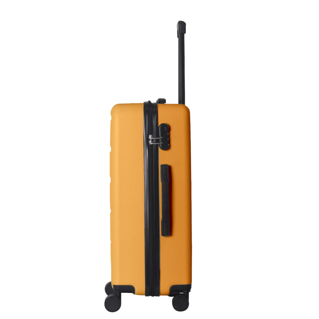 Luggage Sets ABS Hardshell 3pcs Luggage, Lightweight Durable Suitcase Sets Spinner Wheels Suitcase 20 24 28 Yellow