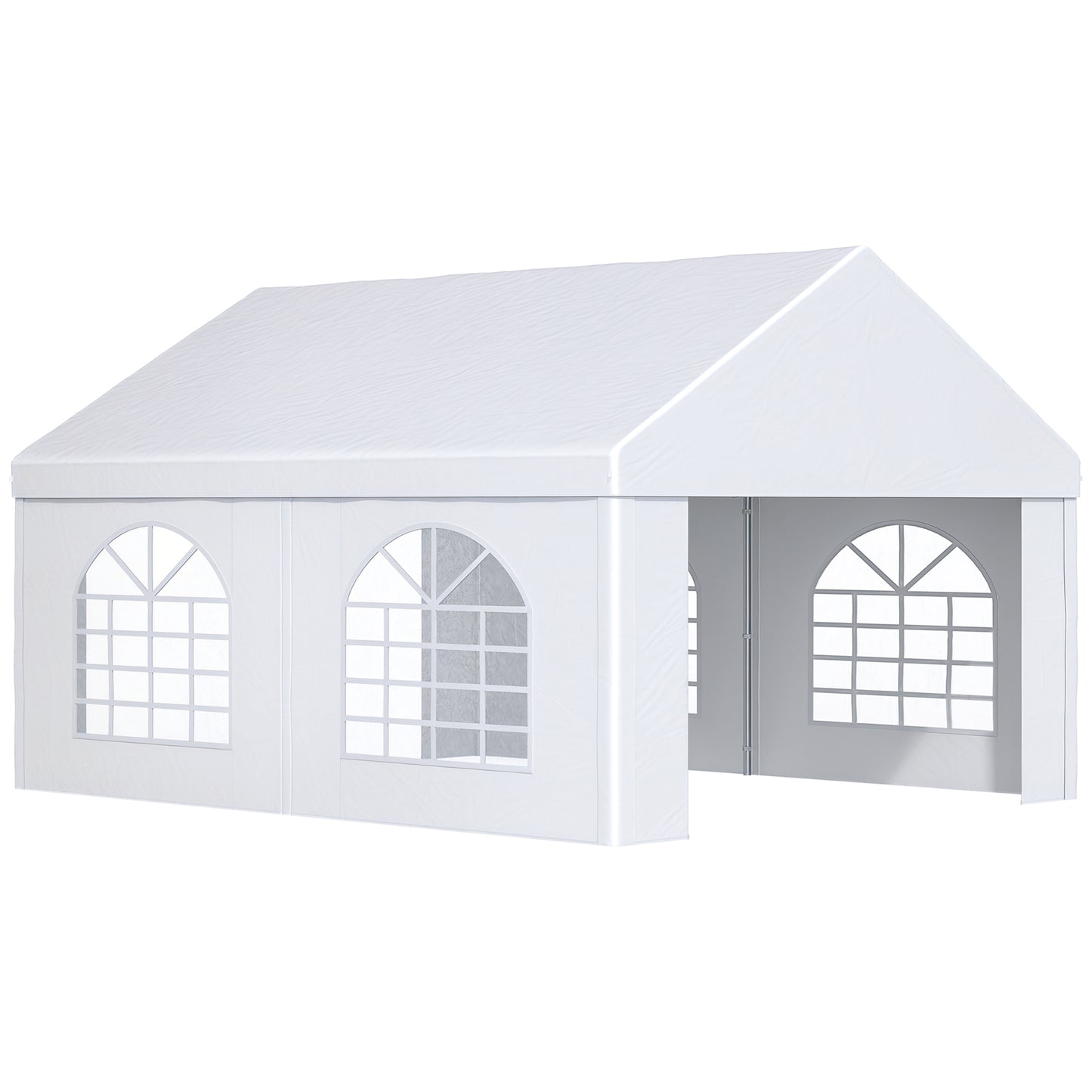 13 x 16.5 ft Heavy Duty Party Tent Outdoor Gazebo Wedding Tent Event Shelter Carport BBQ with Removable Sidewalls & Windows, Outside Waterproof Canopy for Parties, White