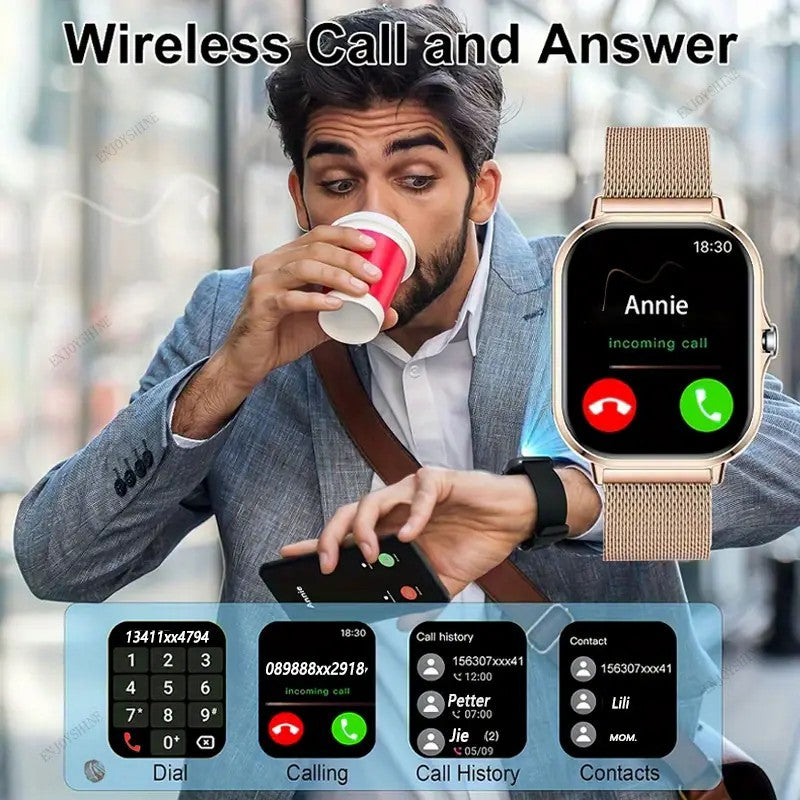 New Smartwatches Now On Sale, Featuring Message Alerts, Call Answering, Health Monitoring, Activity Tracking, Notification Reminders, And Fitness Functions.Not Waterproof