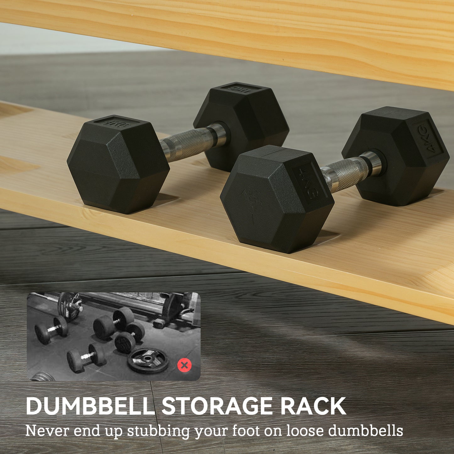 Adjustable Weight Bench with Dumbbell Rack