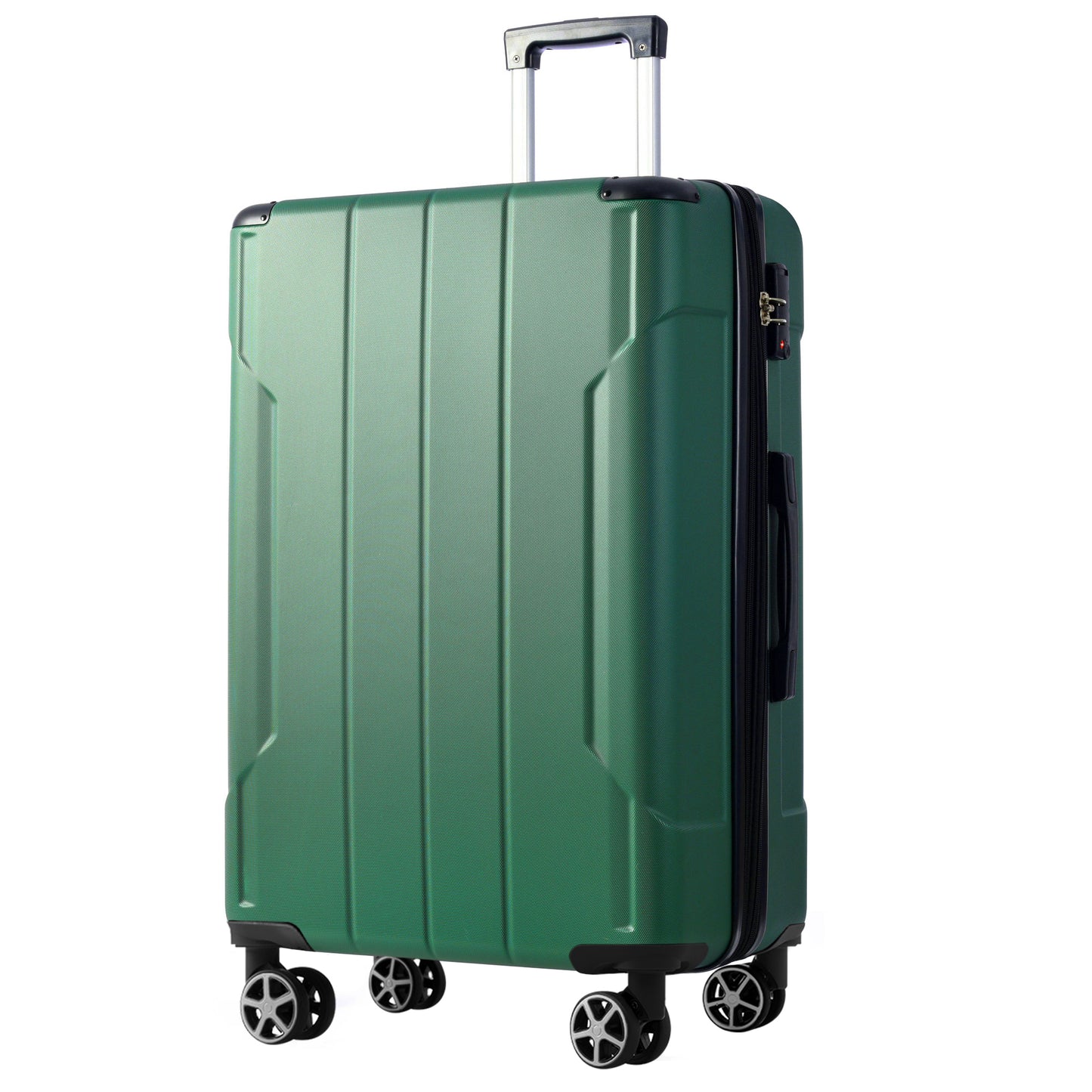 Hardshell Luggage, Lightweight Durable ABS Suitcases With Double Wheels, Expandable 28-inch Checked Luggage 28 Green