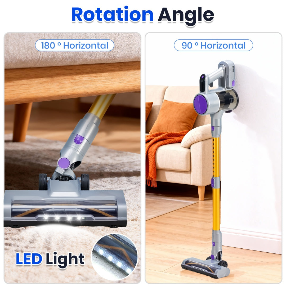 Cordless Vacuum Cleaner, Lightweight Stick Vacuum Household Anti-tangling And LED Light, Powerful Rechargeable Wireless Vacuum Cleaner