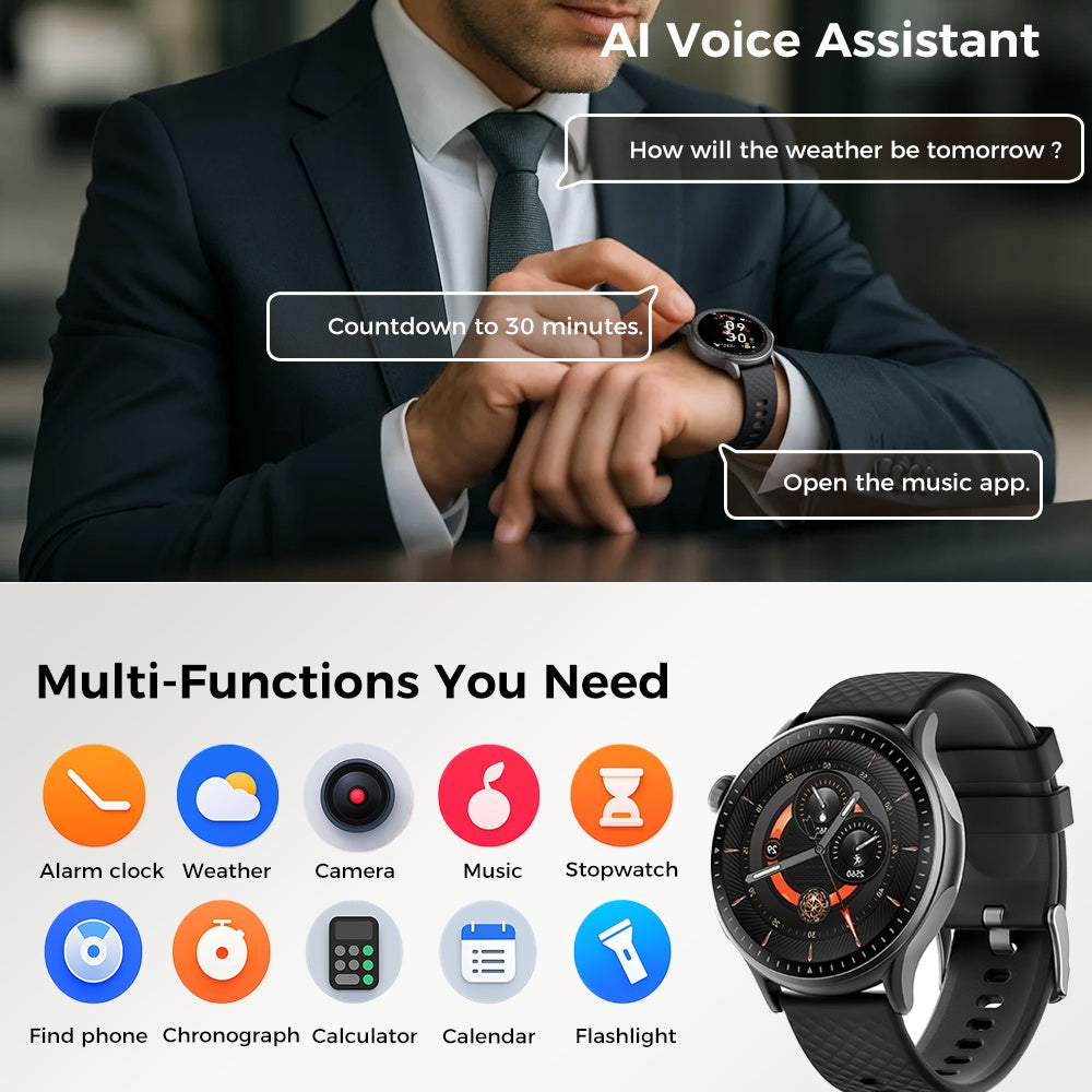 New 1.55-inch Disc Smart Watch Health Tracker Health Manager