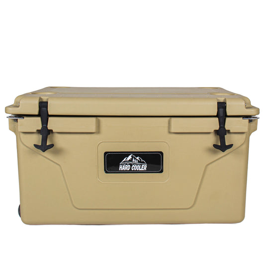 110 Quart Khaki Cooler, Rotomolded Insulated Ice Chest - Heavy-Duty Hard Shell Cooler With 6-10 Day Ice Retention For Camping, Fishing, Tailgating & Outdoor Adventures