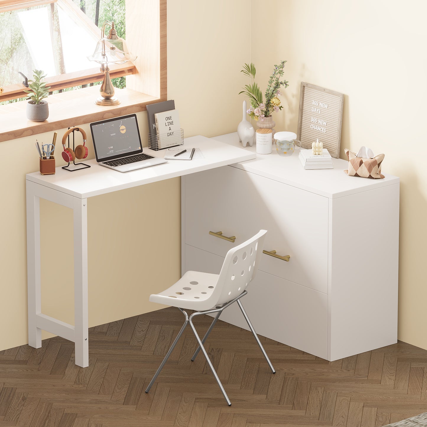 Twin Size Murphy Cabinet Bed With Adjustable Position Desk, Murphy Chest Dresser Bed With Foldable Cushion For Guest Room,Small Space, White