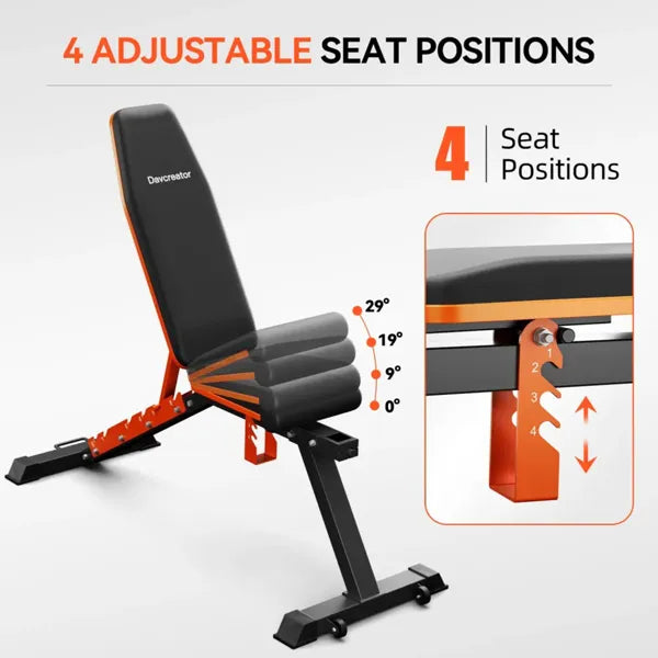 DAV Adjustable Preacher Curl Weight Bench With Leg Extension[Support For Self-pickup Face Sheet, Daily Face Sheet Submission Deadline 16:00]