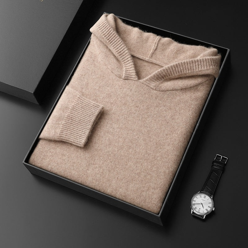 Cashmere Hooded Thickened Sweater Loose Men