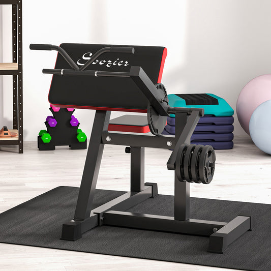 2-In-1 Bicep Preacher Curl Bench Bicep Curl Machine with Adjustable Seat and Elbow Cushion, for Home Gym Workout