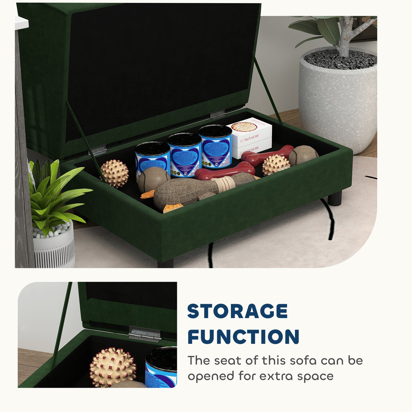 Pet Sofa Bed Couch with Storage