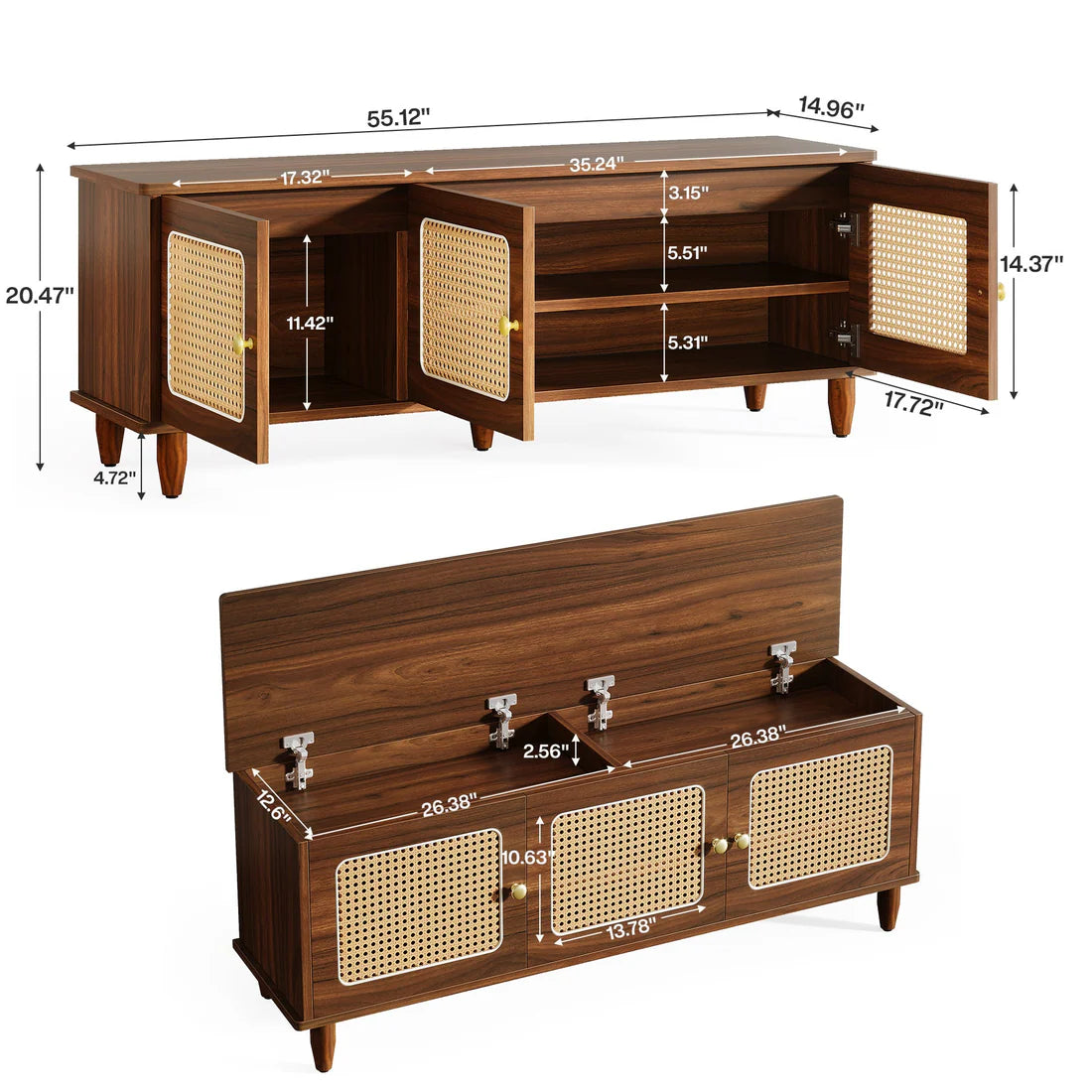 2-Tier Storage Bench,Shoe Bench