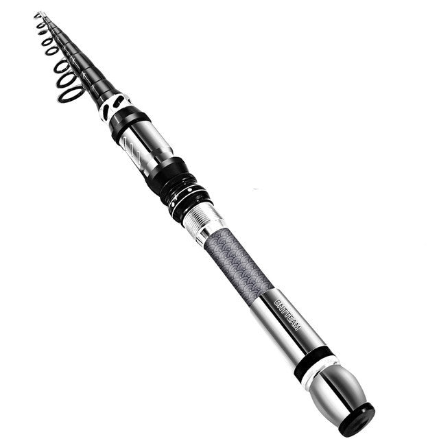 BNTTEAM New Fishing Spinning Reel Rod Combos Carbon Telescop