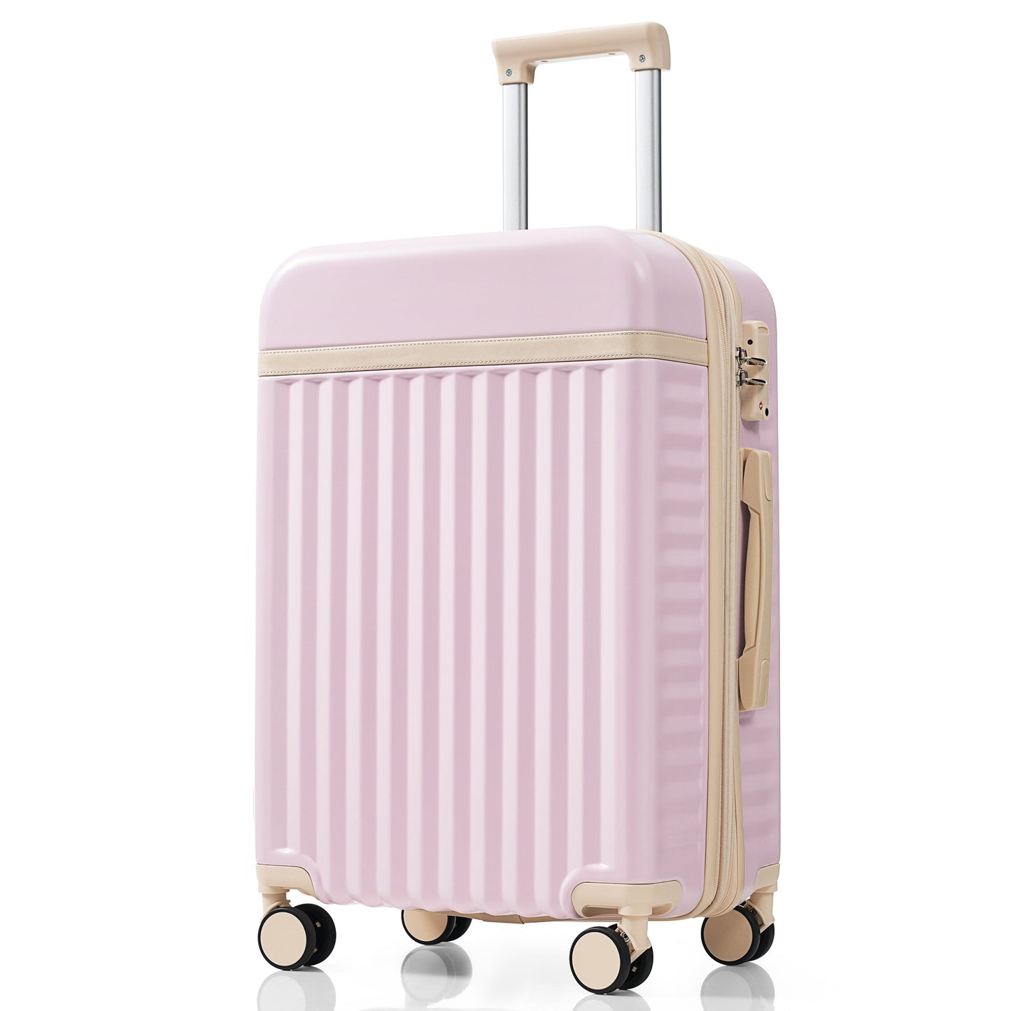 Luggage Set Of 3, 20inch With USB Port, Front Opening Design Airline Certified Carry On Luggage, ABS Hard Shell Luggage With Spinner Wheels,Light