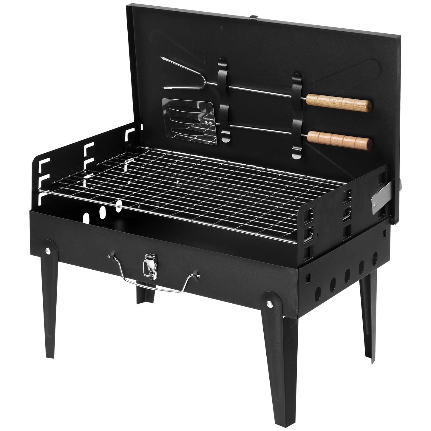 Black Portable Square Carbon Oven