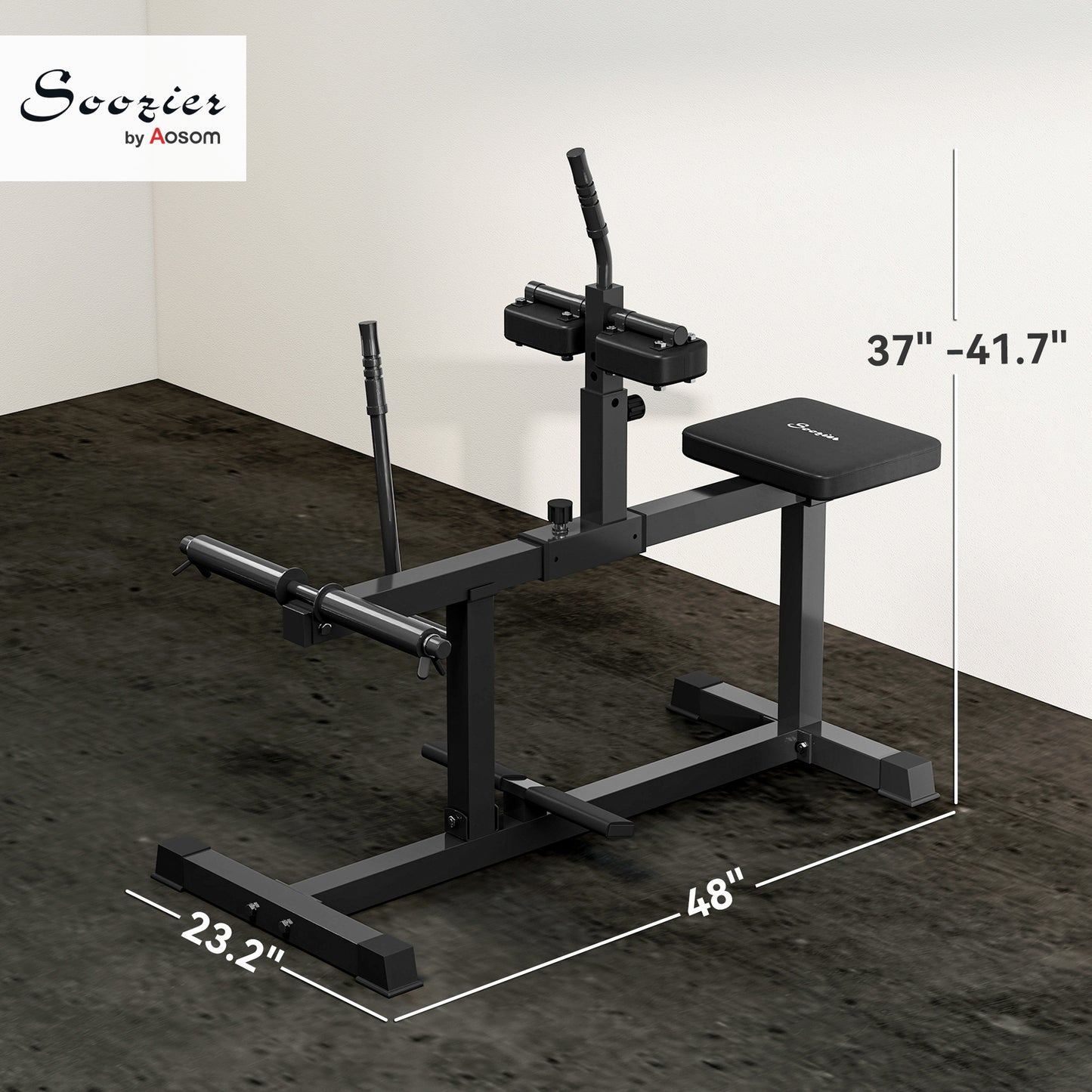 Adjustable Steel Seated Calf Raise Exercise Strength Training Gym Equipment, Black