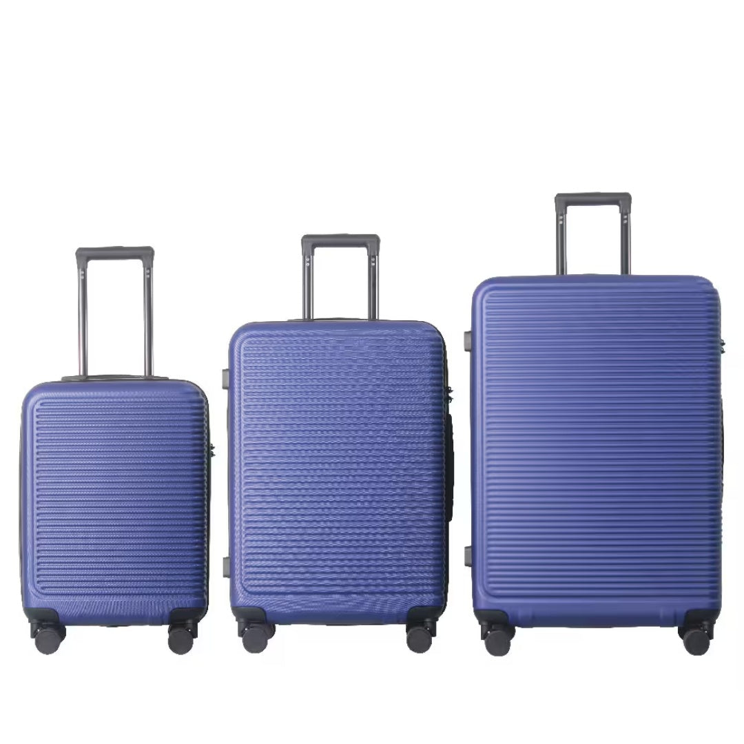 Luggage Sets ABS Hardshell 3pcs Luggage, Lightweight Durable Suitcase Sets Spinner Wheels Suitcase With TSA Lock 20''24''28'' Available Blue