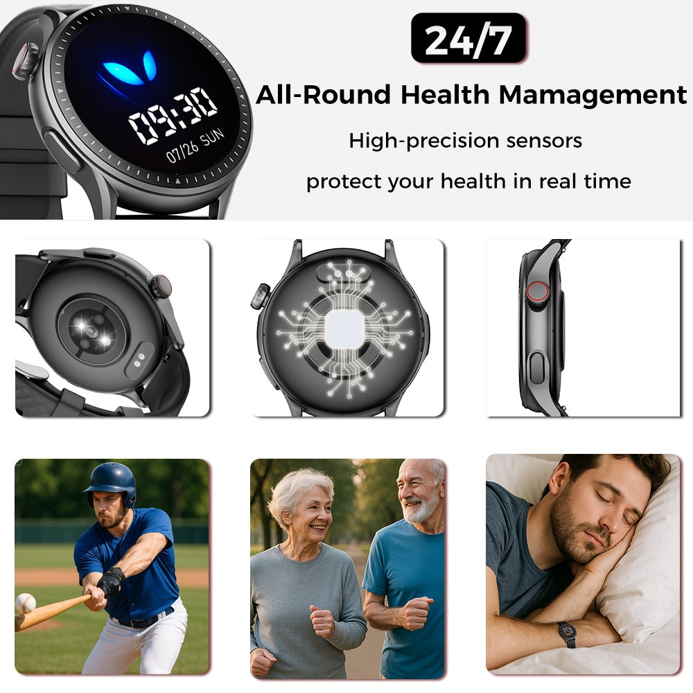 New 1.43-inch Disc Smart Watch Fitness Tracker
