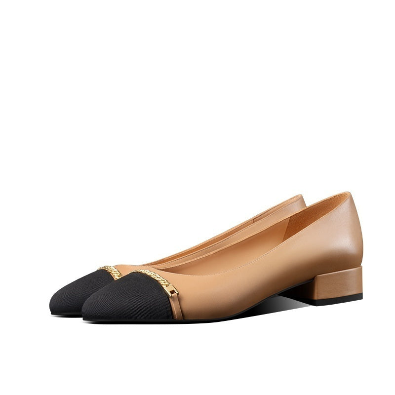 Plus Size Spring And Autumn Leather Soft Bottom Women's Shoes