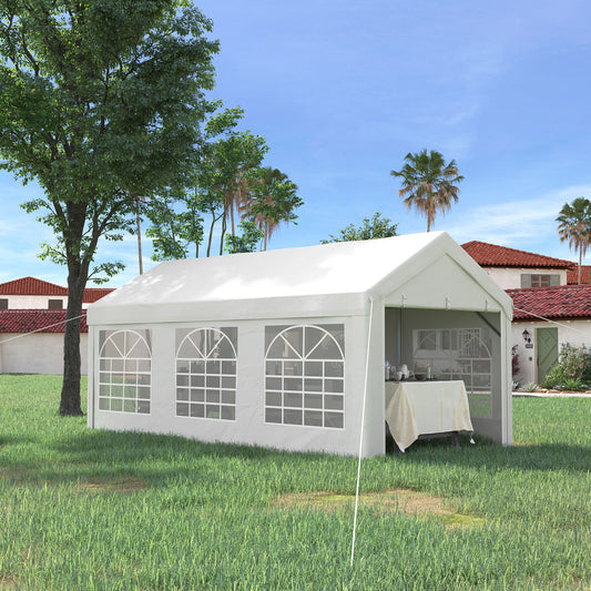 19.7' x 9.7' Heavy Duty Party Tent & Carport with Removable Sidewalls and Double Doors