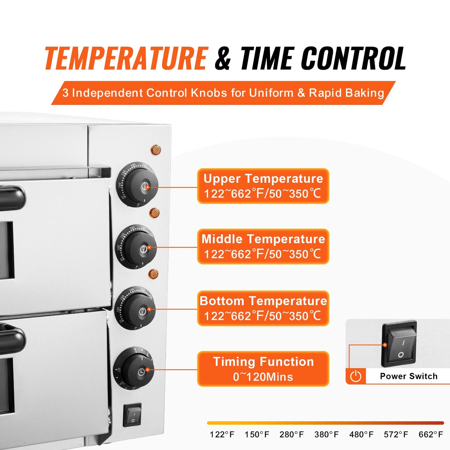 Commercial Countertop Pizza Oven Electric Pizza Oven For 16' Pizza Indoor