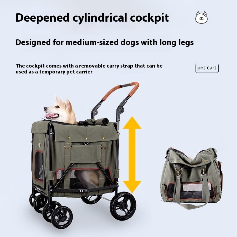 Pet Cart Portable Foldable Trolley