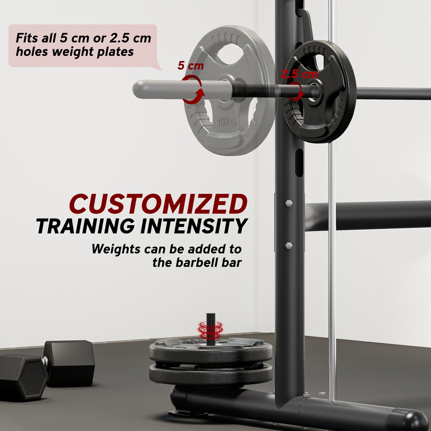 Squat Rack with Pull Up Bar and Barbell Bar Adjustable Bench Press Multi-Function Weight Lifting Half Rack