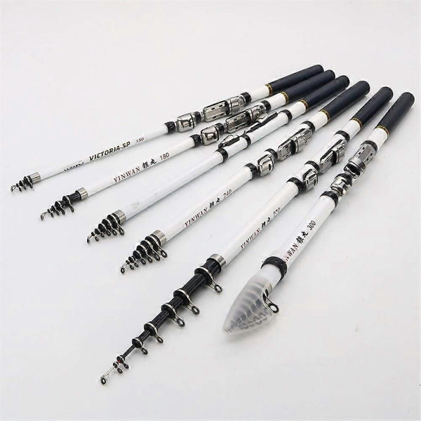 Spinning Rod Rock Fishing Carbon Fiber Mini Telescopic Portable 1.8M