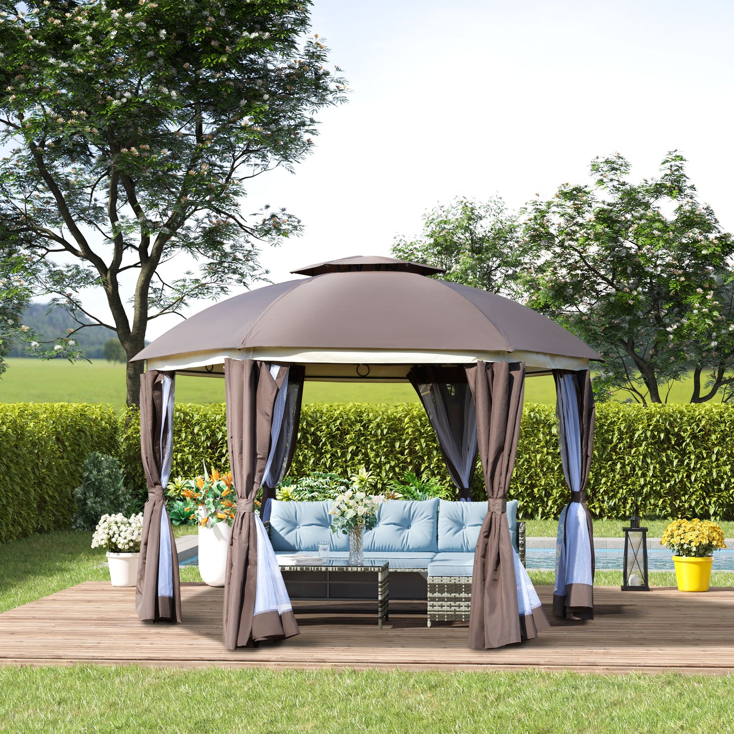 12' x 12' Round Outdoor Gazebo