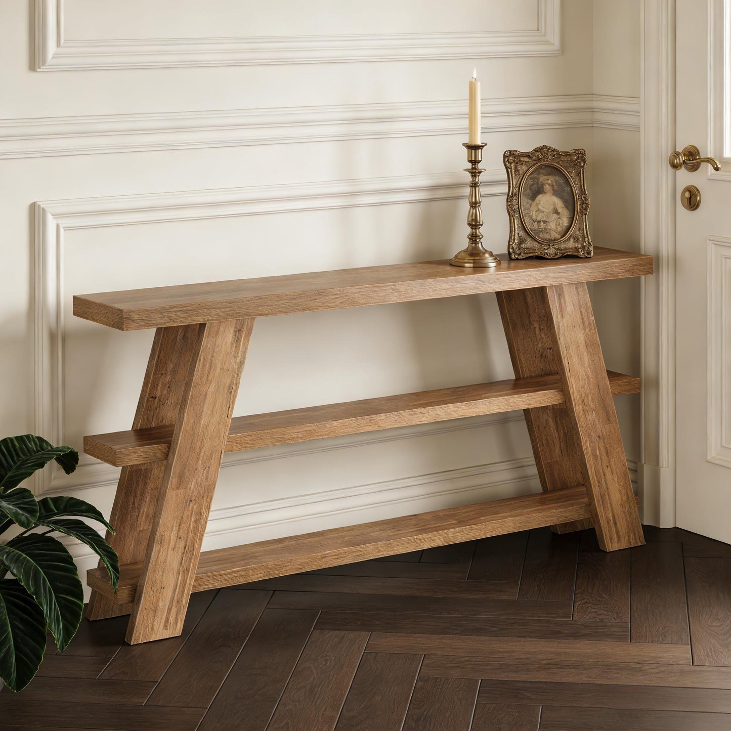Slim Storage Side Table,3-Tier Console Table,Sofa Table