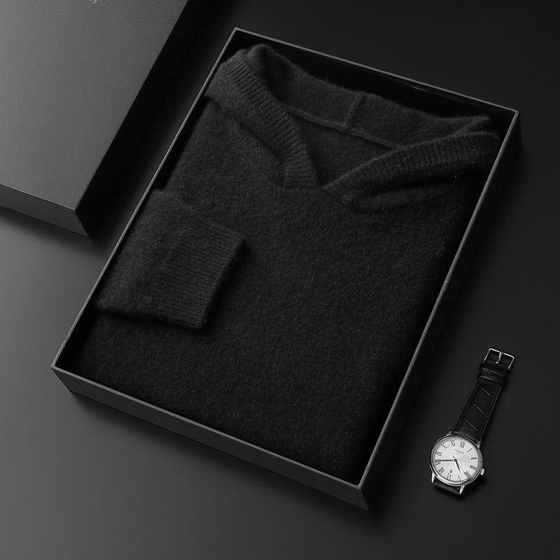 Cashmere Hooded Thickened Sweater Loose Men