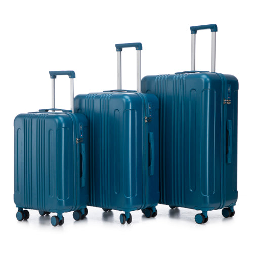20   24  28  3 Pcs Set In ABS Spinner Wheel Luggage, Carry On Suitcase, Matching Color, TSA Combination Lock