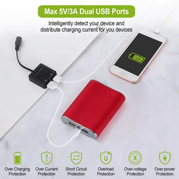 Outdoor Solar Panel 12V 25W Car Battery Charger IP68 Waterproof W/ 3.0A Dual USB Charging Clip Line