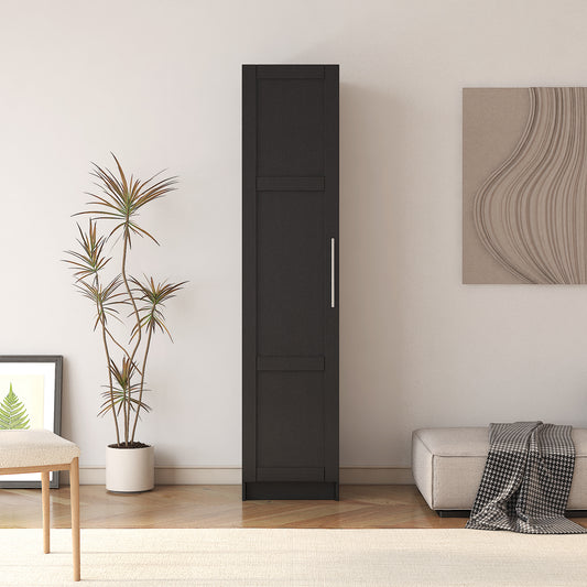 Stackable Wall Mounted Storage Cabinet, 15.75 D X 15.75 W X 70.87 H,black