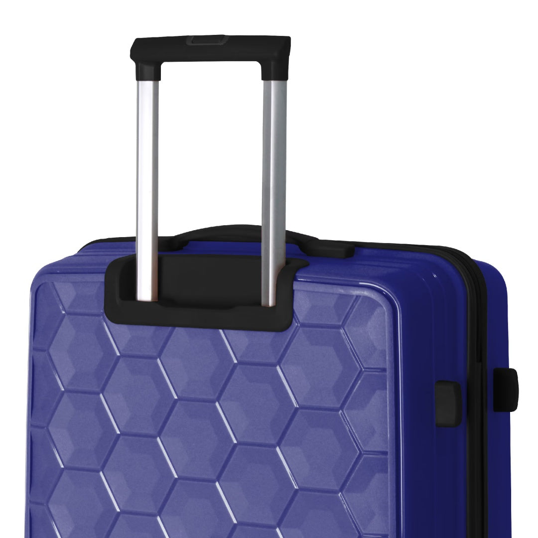 3-Piece Luggage Set Travel Lightweight Suitcases With Rolling Wheels, TSA Lock & Moulded Corner, Carry On Luggages For Business, Trip, 20-24-28, Navy Blue