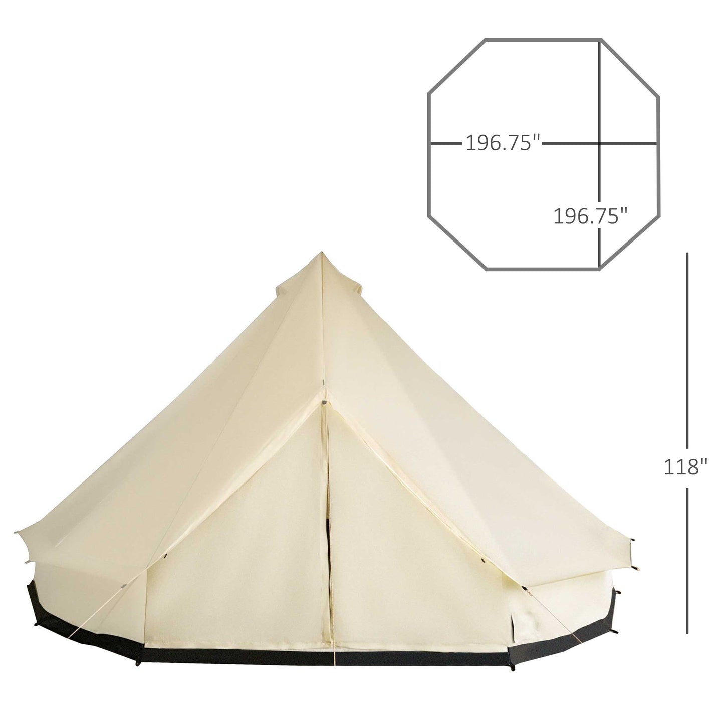 10-Person Large Waterproof Yurt Camping Tent, Perfect For Family Camping, Blue