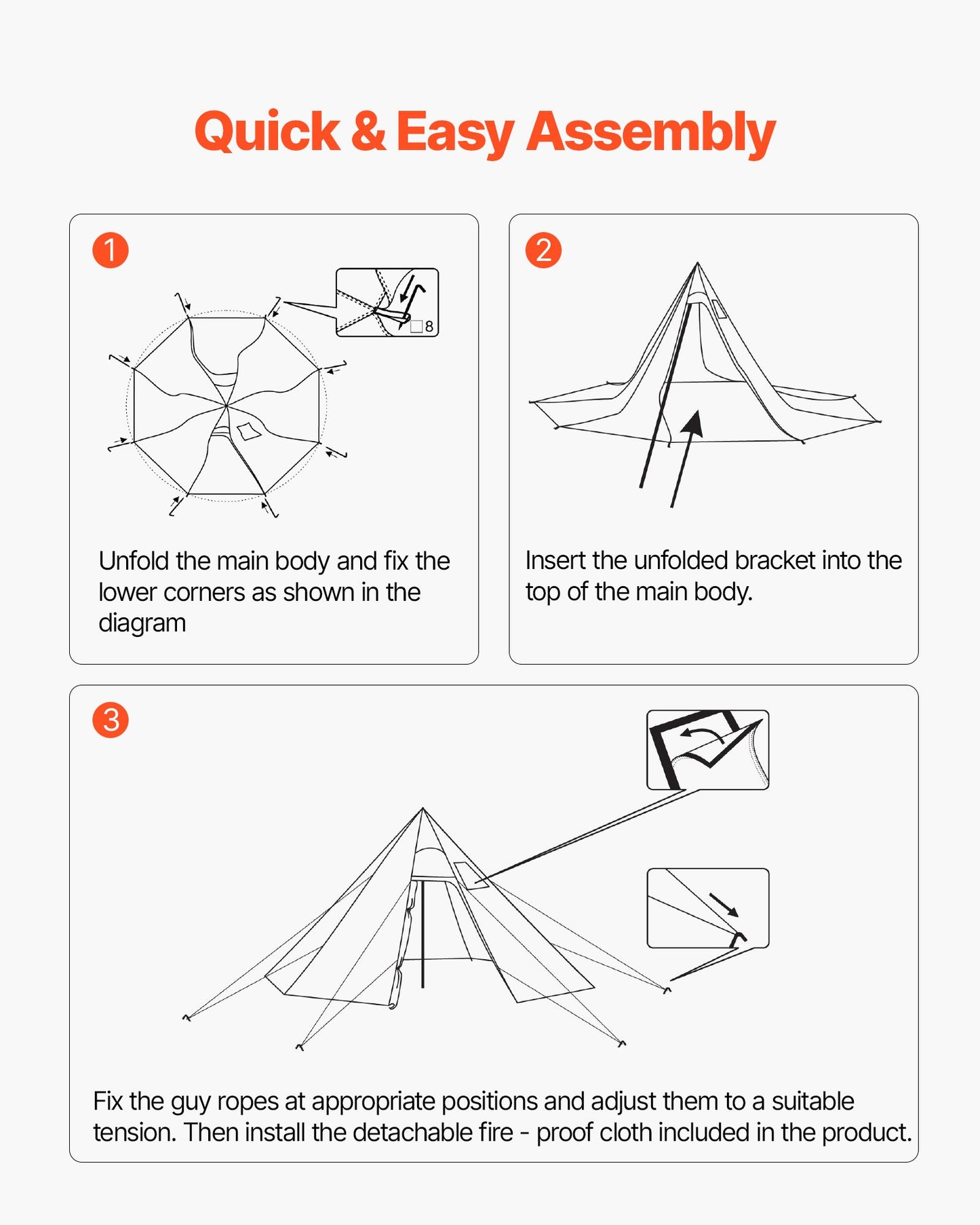 Hot Tent For 4 Persons, Portable Winter Tipi Tent With Stove Jack, Waterproof Canvas Camping Tents,  Lightweight 4 Season Shelter Tents For Hiking Fishing Backpacking, M Size