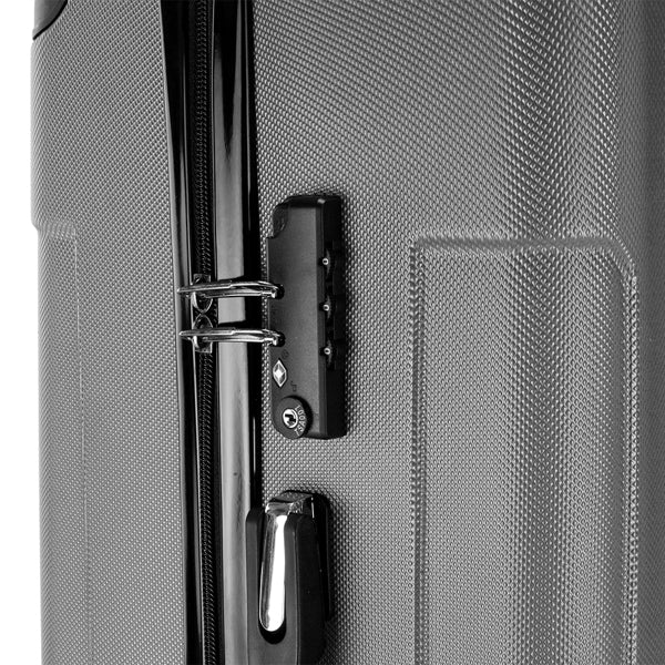 3-in-1 ABS Trolley Case 20 Inches, 24 Inches, 28 Inches Dark Gray