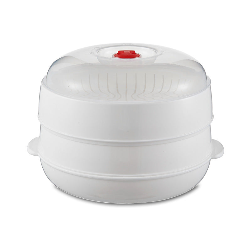 Microwave Oven Special Steamer Heating Vessel Round