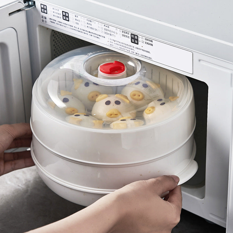 Microwave Oven Special Steamer Heating Vessel Round
