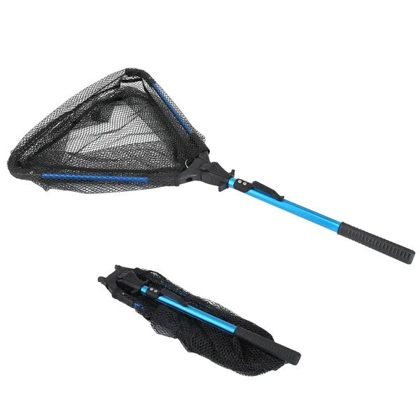 Foldable Fishing Net With Aluminum Alloy Rod EVA Handle Durable 5MM