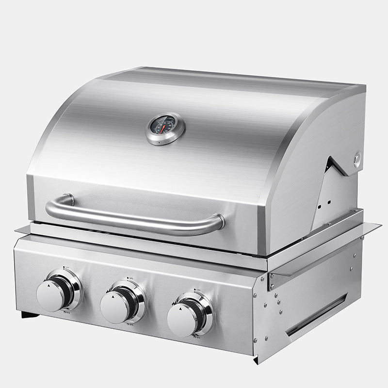 Stainless Steel Embedded Three-head Gas Barbecue Grill