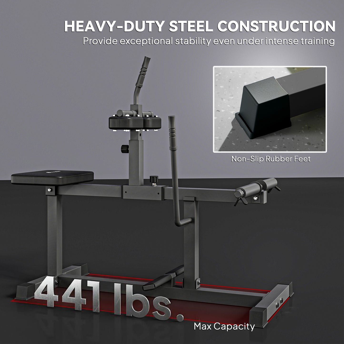 Adjustable Steel Seated Calf Raise Exercise Strength Training Gym Equipment, Black