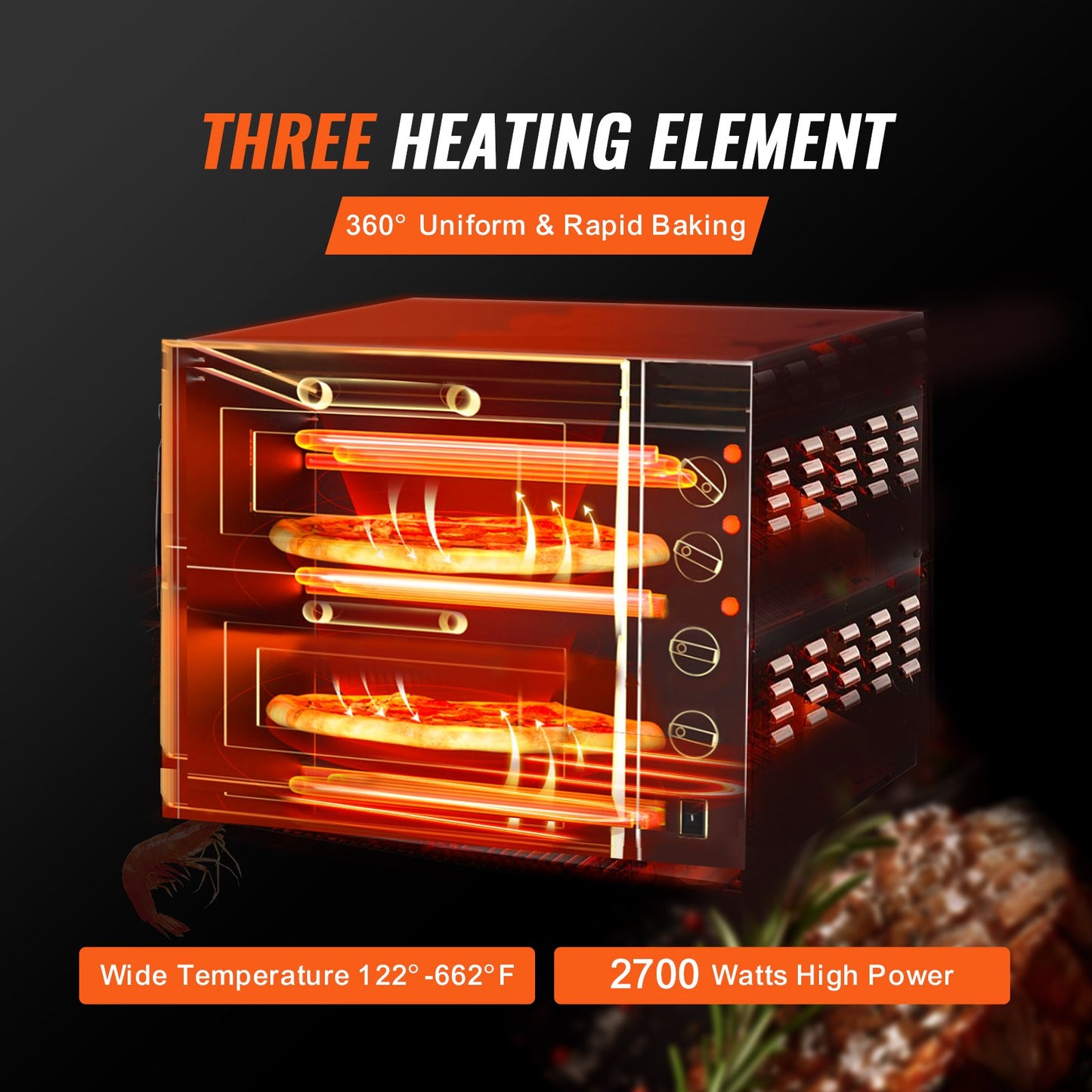 Commercial Countertop Pizza Oven Electric Pizza Oven For 16' Pizza Indoor