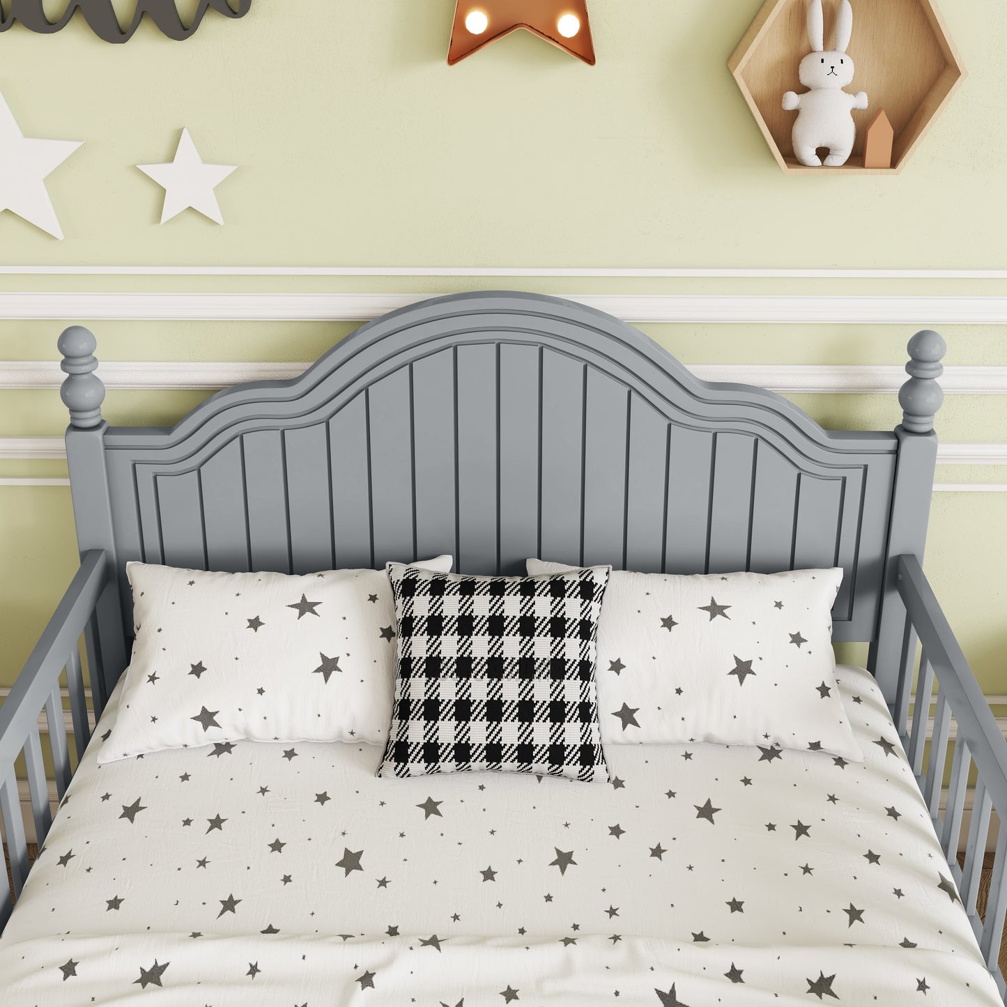 Twin Size Bed For Kids, Wood Twin Platform Bed With Headboard And Footboard, Gray Expect Arrival Date 2026 2 17